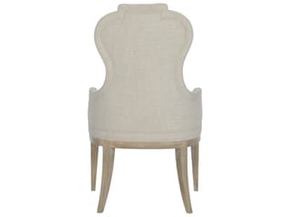 Bernhardt Santa Barbara Oak Wood Beige Upholstered Arm Dining Chair
