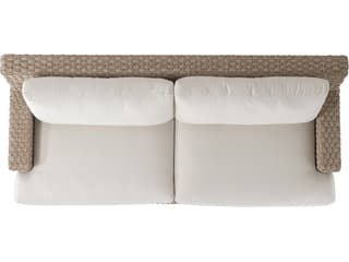 Bernhardt Exteriors Brown Wicker Cushion Sofa