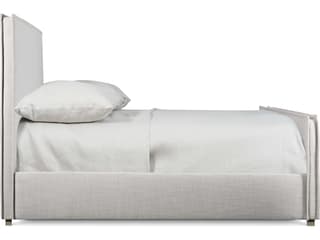 Bernhardt Highland Park Loft Sawyer White Hardwood Upholstered King Panel Bed