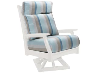 Berlin Gardens Classic Terrace Recycled Plastic High Back Swivel Rocker Outdoor Patio Lounge Chair
