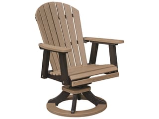 Comfo-Back Recycled Plastic Swivel Rocker Outdoor Dining Chair
