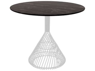 Bend Goods Outdoor Bistro Galvanized Iron White Round Table