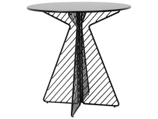 Bend Goods Outdoor Cafe Galvanized Iron Black Round Bistro Table