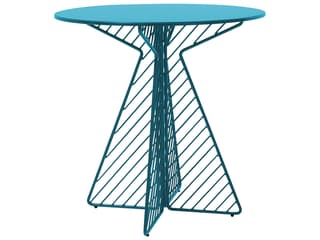 Cafe Galvanized Iron Peacock Round Bistro Table