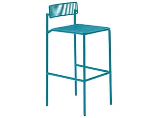 Rachel Galvanized Iron Counter Stool in Peacock Blue
