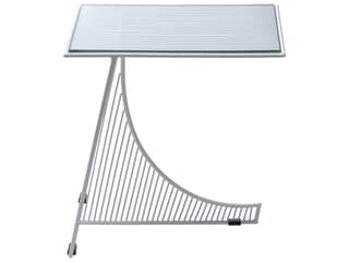 Bend Goods Outdoor Eclipse Galvanized Iron White Rectangular End Table