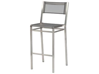 Equinox Bar Stool - Platinum Textilene Sling