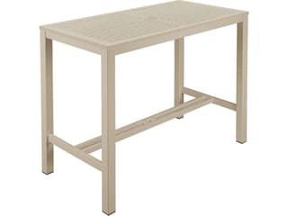 Aura Bar Table Champagne Powder-Coated Aluminum 55"W x 28"D x 41"H