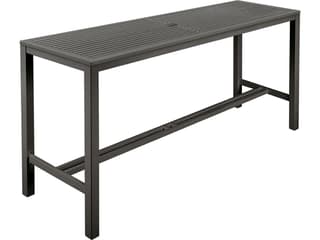 Aura Bar Table Graphite Powder-Coated Aluminum 79"W x 28"D x 41"H