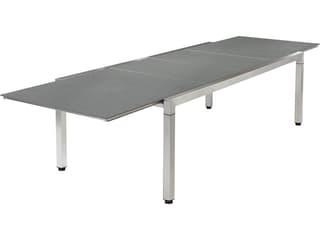 Equinox Extending Dining Table Stainless Steel Dusk Ceramic