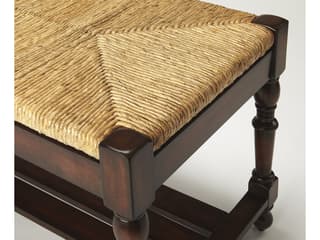 Butler Ravello Banana Leaf Woven Bench - Thumbnail 2