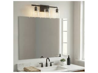 Capital Lighting Greyson 3-Light Bronze Glass Vanity Light