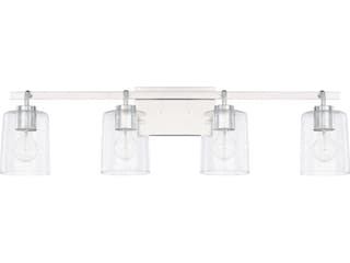 Capital Lighting Greyson 4-Light Chrome Glass Vanity Light