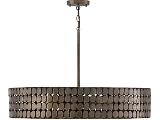 Capital Lighting Eliana 4-Light Dark Brass Drum Chandelier