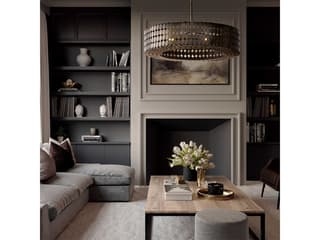 Capital Lighting Eliana 4-Light Dark Brass Drum Chandelier