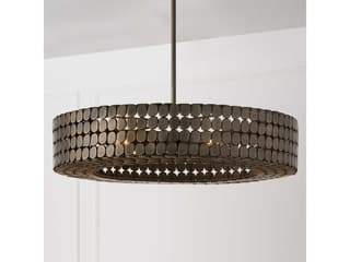 Capital Lighting Eliana 4-Light Dark Brass Drum Chandelier