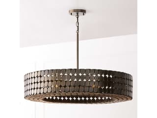 Capital Lighting Eliana 4-Light Dark Brass Drum Chandelier