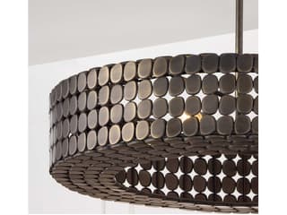 Capital Lighting Eliana 4-Light Dark Brass Drum Chandelier