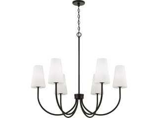 Capital Lighting Averitt 6-Light Matte Black Candelabra Chandelier