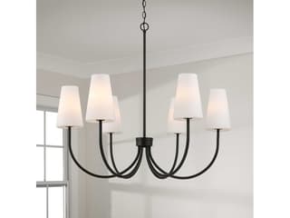 Capital Lighting Averitt 6-Light Matte Black Candelabra Chandelier