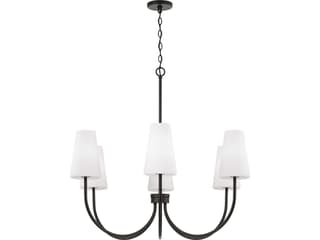 Capital Lighting Averitt 6-Light Matte Black Candelabra Chandelier