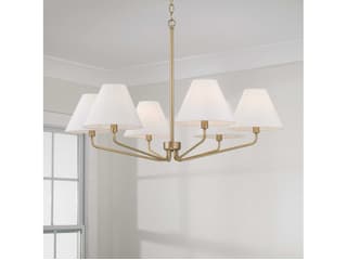 Capital Lighting Chadwick 6-Light Aged Brass Candelabra Chandelier