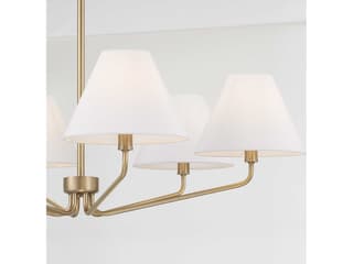 Capital Lighting Chadwick 6-Light Aged Brass Candelabra Chandelier