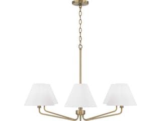 Capital Lighting Chadwick 6-Light Aged Brass Candelabra Chandelier