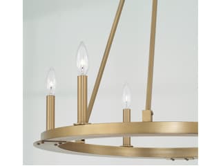 Capital Lighting Pearson 6-Light Aged Brass Candelabra Round Chandelier