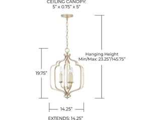 Capital Lighting Ophelia 3-Light Winter Gold Candelabra Chandelier