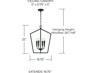 Capital Lighting Holden 4-Light Matte Black Chandelier