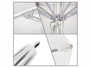 California Patio Umbrella Quick Ship Newport Series Aluminum 11 Foot Octagon Pulley Lift Patio Umbrella