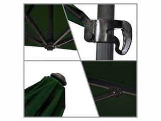 California Outdoor Patio Umbrella Quick Ship Casa Series Aluminum Cantilever 8.5 Foot Octagon Side Tilt Crank Lift Outdoor Patio Umbrella