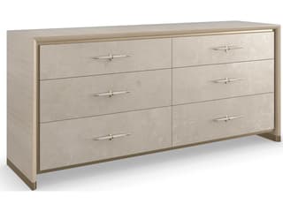 Classic Hang Up 6-Drawers White Hardwood Double Dresser