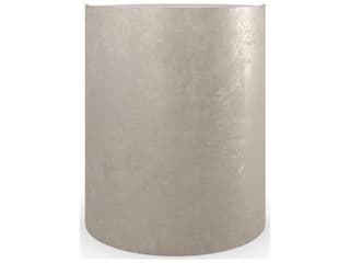 Caracole Classic Nautilus 20" Round Stone Taupe Silver Leaf Whisper Of Gold End Table