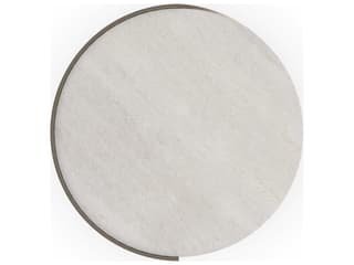 Caracole Classic Nautilus 20" Round Stone Taupe Silver Leaf Whisper Of Gold End Table