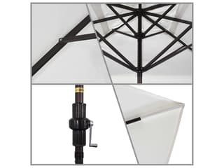 California Umbrella Tahoe Series 11 Foot Rectangular Market Aluminum Patio Umbrella with Crank Lift System Sunbrella Cabana Regatta - GS1188117-58029