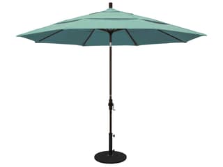 California Outdoor Patio Umbrella Custom Golden State Series 11 Foot Octagon Market Aluminum Outdoor Patio Umbrella with Crank Lift System