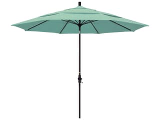 California Outdoor Patio Umbrella Quick Ship Sun Master Series 11 Foot Octagon Market Aluminum Outdoor Patio Umbrella with Crank Lift System