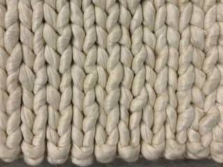 Giovanna Hand-Woven Braided Area Rug in Wool Viscose and Cotton