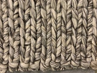 Giovanna Braided Wool Viscose Cotton Area Rug 5x7 in Multi