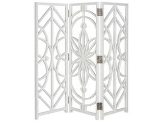 Chelsea House Lisa Kahn Tree of Life White Cream 3 Panel Room Divider