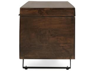 Classic Home Axis Dark Brown Mango Wood Storage Trunk