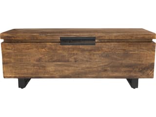 Classic Home Greyson Honey Brown Mango Wood Storage Trunk