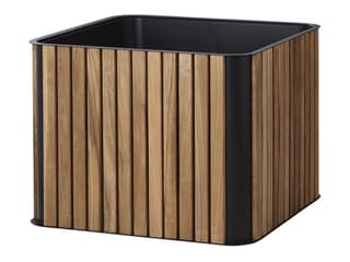 Combine Square Planter in Teak and Aluminum