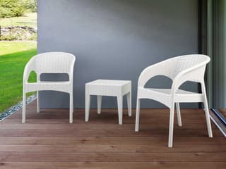 Panama White Resin Lounge Set