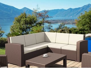 Compamia Monaco Brown Resin Cushion Sofa
