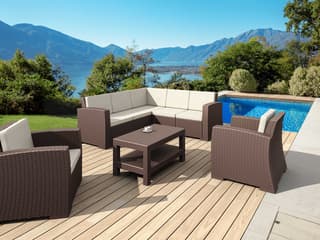 Compamia Monaco Brown Resin Cushion Sofa