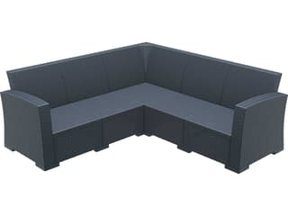 Compamia Monaco Dark Gray Resin Cushion Sofa