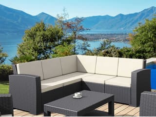 Compamia Monaco Dark Gray Resin Cushion Sofa